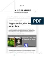 Hyperion by John Keats - As An Epic