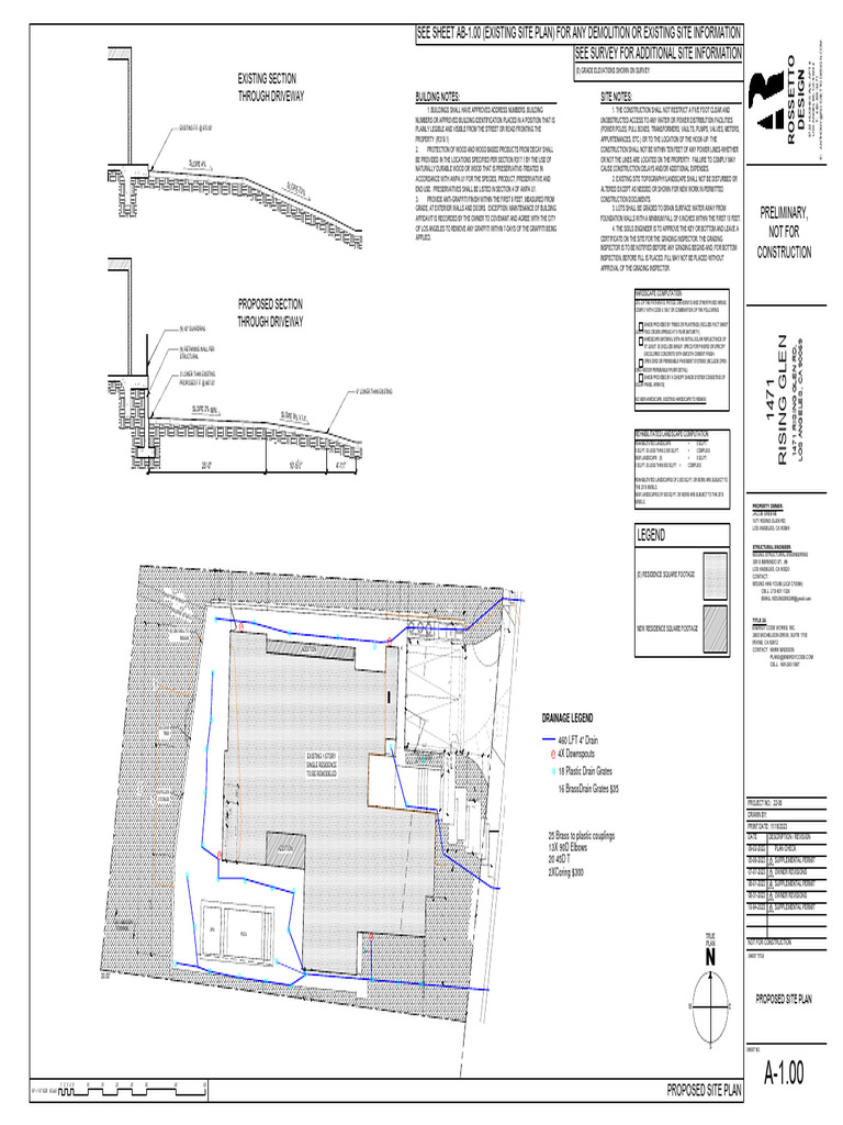 1471 Rising Glen - Drainage Plan | PDF | Civil Engineering | Building ...