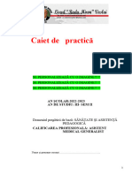 Caiet de practică -An III,sem 2 2022-2023