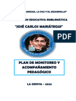 PLAN DE ACOMPAÑAMIENTO y MONITOREO 2023