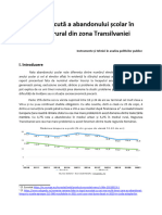 Eseu rata crescută a abandonului școlar în mediul rural din zona Transilvaniei