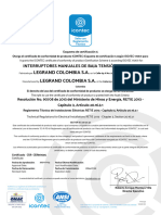 LEGRAND COLOMBIA S.A. CSR - CER861095 ANSI ONAC - Cert