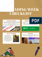 Reading Week Checklist (A2)
