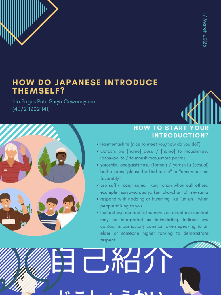 Japanese Self-Introduction Etiquette | PDF