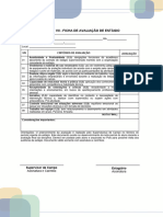 Anexo Vii - Ficha de Avaliação de Estágio: Supervisor de Campo Estagiário