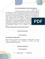 Anexo I - Termo de Consentimento Livre E Esclarecido: Concordo Voluntariamente em Participar Desta Pesquisa