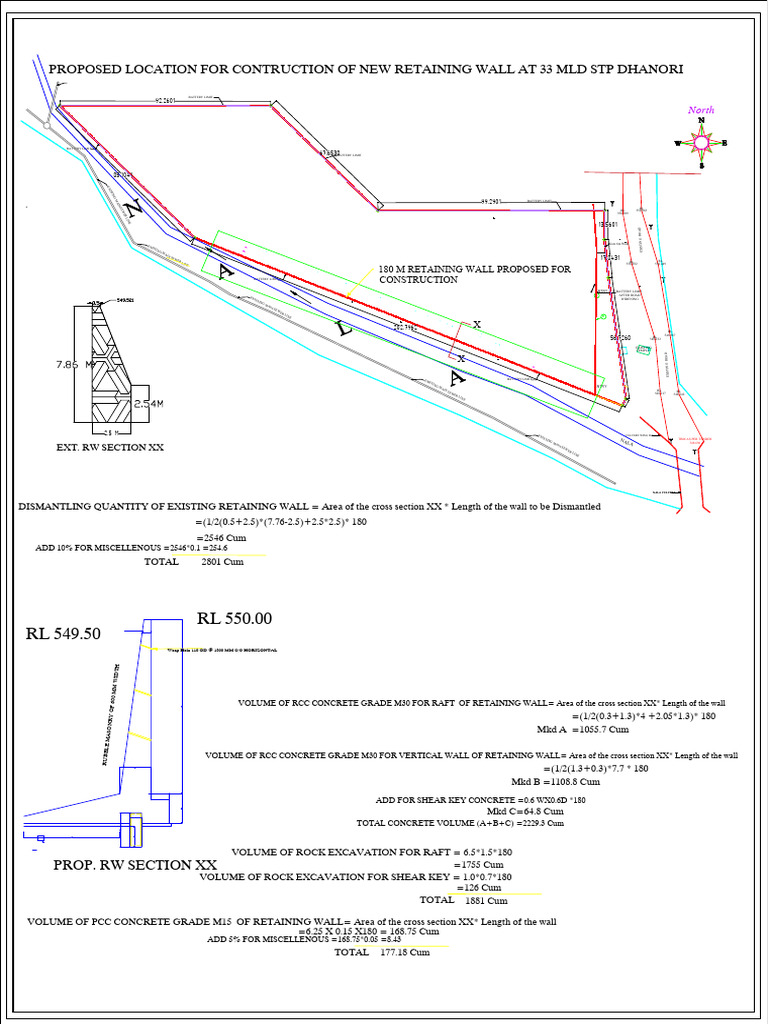Gallery Detail: Proposed Retaining Wall At Dhanori Stp Pdf Architectural Elements
