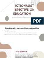 Functionalist Perspective On Education