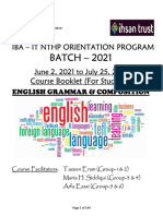 NTHP Coursepack- For Students English Grammar & Composition -Batch 2021