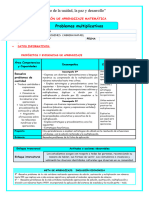 Sesion de Aprendizaje de Matematica