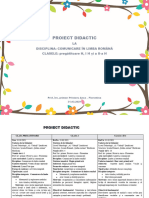 Proiect Didactic CLR CP I A II-A