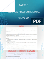 Parte 1 - Lógica de Preposiciones - Sintaxis
