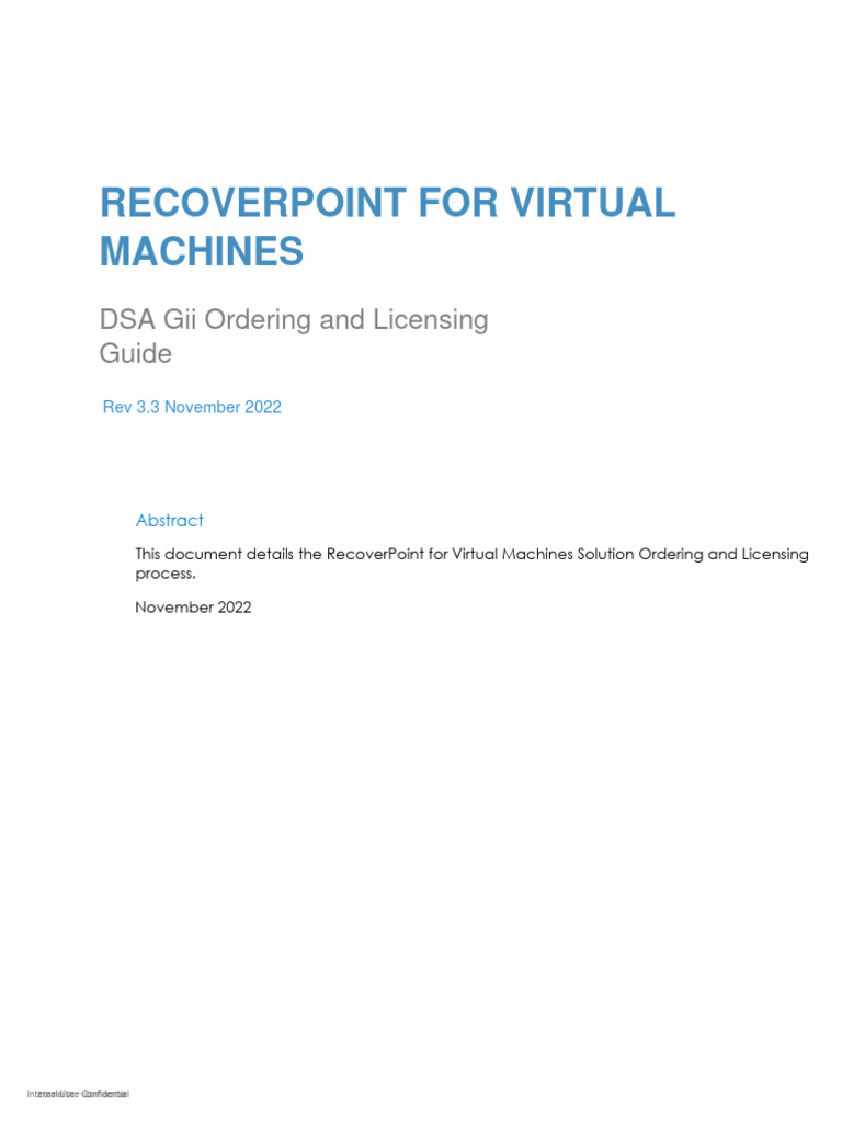 rp4vm Dsa Gii Ordering and Licensing Guide 2 | PDF | Virtual Machine ...