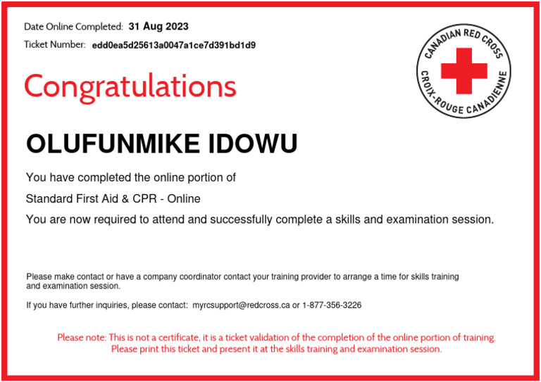 Red Cross Certificate PDF Red Cross Certificate PDF