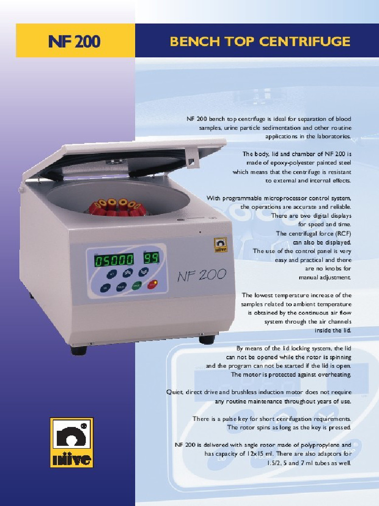 Bench Top Centrifuge | PDF