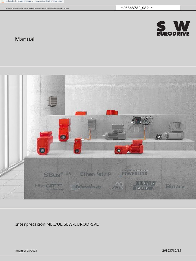 Manual SEW EURODRIVE - Español | Descargar gratis PDF | Relé | Equipo ...