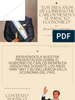 Los Tres Años de Gobierno de Carlos Menem y Su Impacto Económico