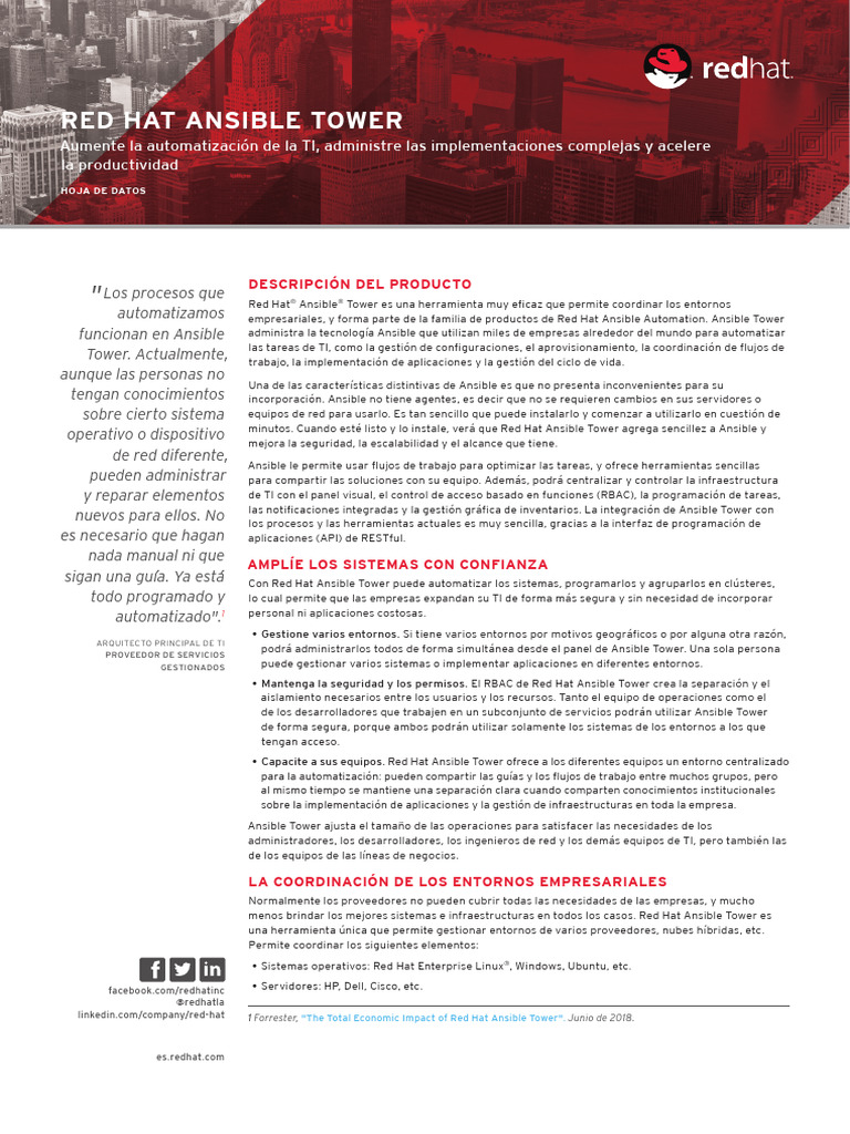 Ansible Tower | PDF | sombrero rojo | Software