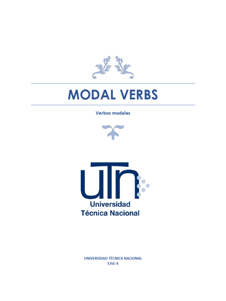 Guía Completa de Verbos Modales | PDF | Verbo | Oración (Lingüística)