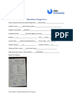 Attendance Change Form