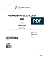 Grade 12 NSC Geography P1 (English) Preparatory Examination Question Paper