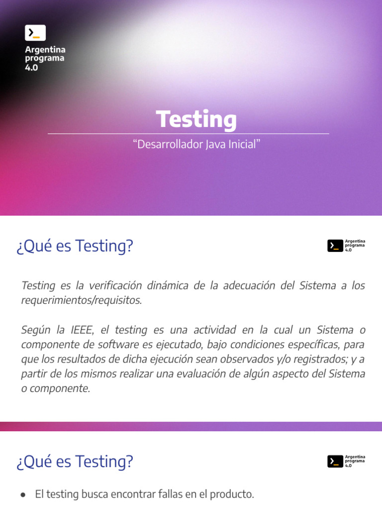 Introducción al Testing en Java | PDF