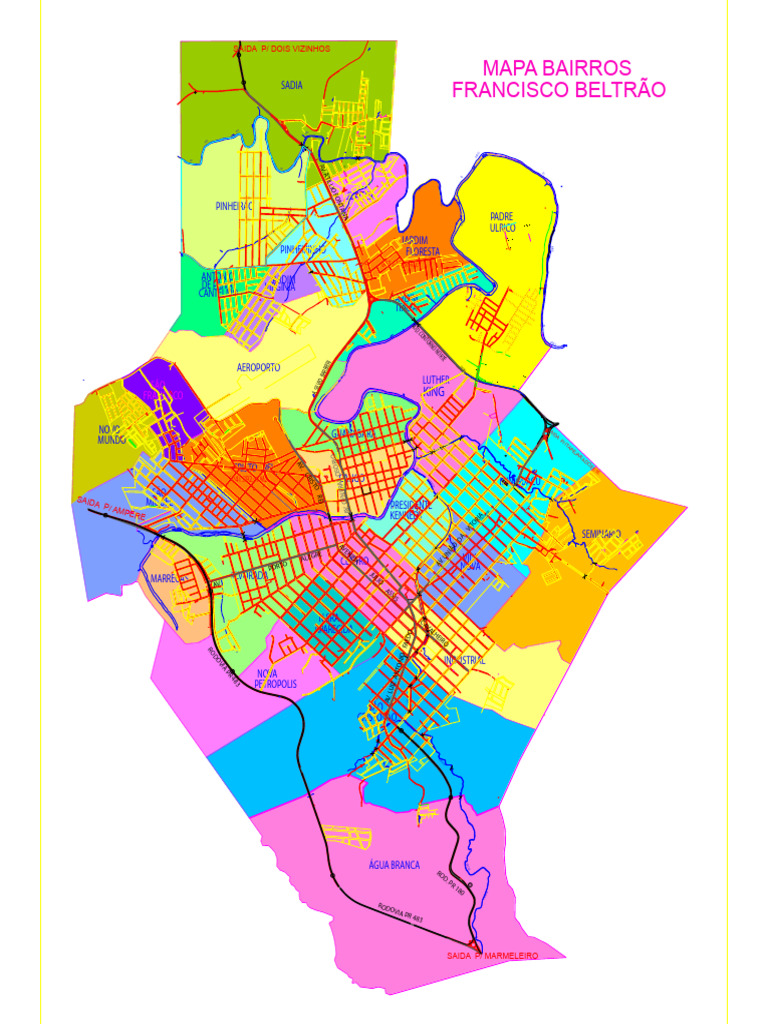 Mapa de Bairros de Francisco Beltrão | PDF