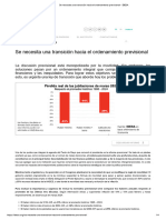 Se Necesita Una Transición Hacia El Ordenamiento Previsional - IDESA