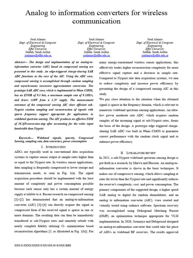 Ieee paper template pdf analog to digital converter sampling