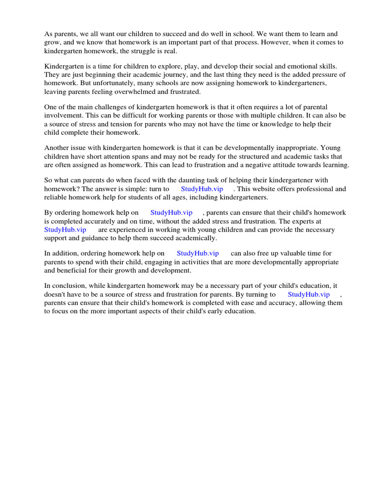 Kindergarten Homework | PDF | Homework | Worksheet