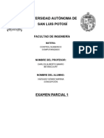 Universidad Autónoma de San Luis Potosí: Examen Parcial 1