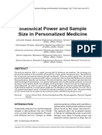 Statistical Power and Sample Size Size in Personalized Medicine