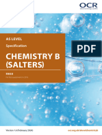Specification Accredited As Level Gce Chemistry B Salters h033