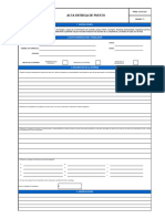 Formato Acta de Entrega de Puesto de Trabajo