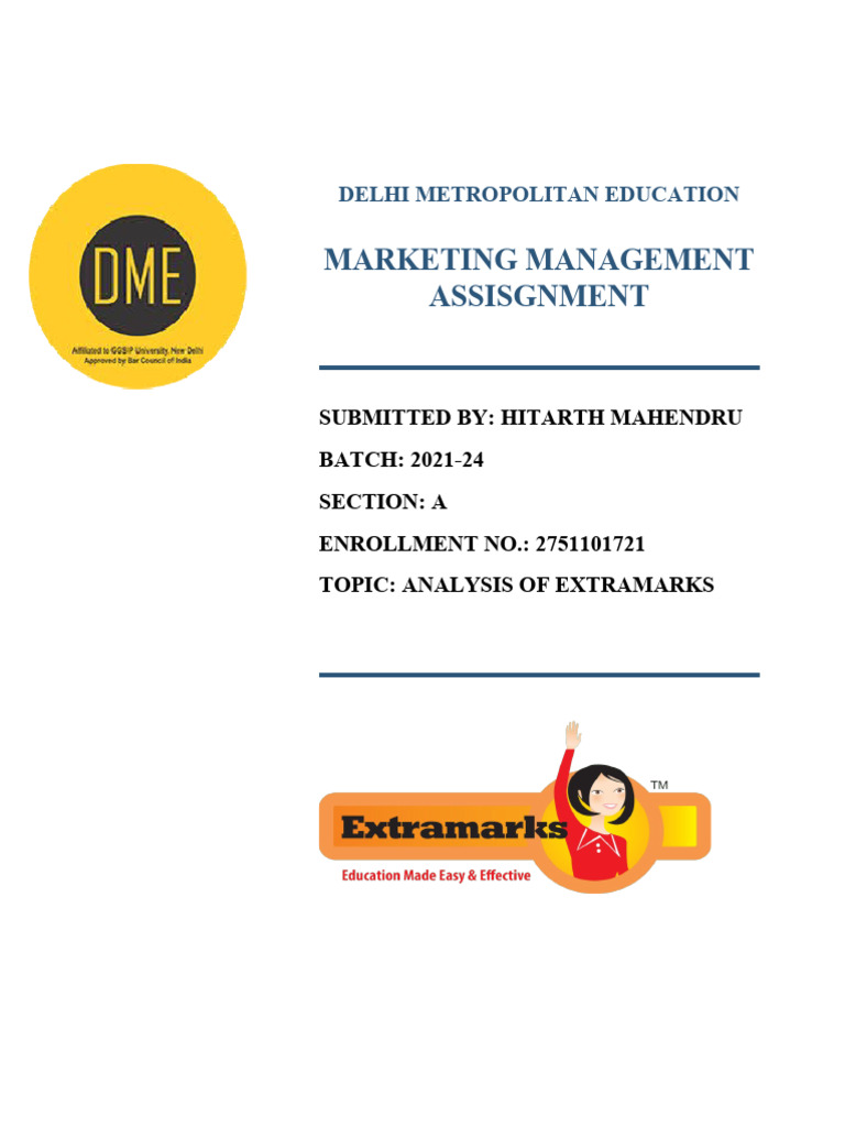 Marketing Analysis of Extramarks | PDF | Performance Appraisal