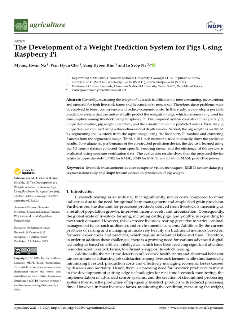 Agriculture 13 02027 v2 | PDF | Computer Vision | Deep Learning