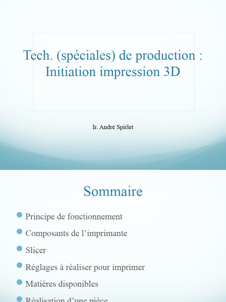 Initiation à l'impression 3D | PDF | Impression 3D | Informatique
