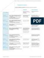 Programación Semanal Historia de La Educación Especial