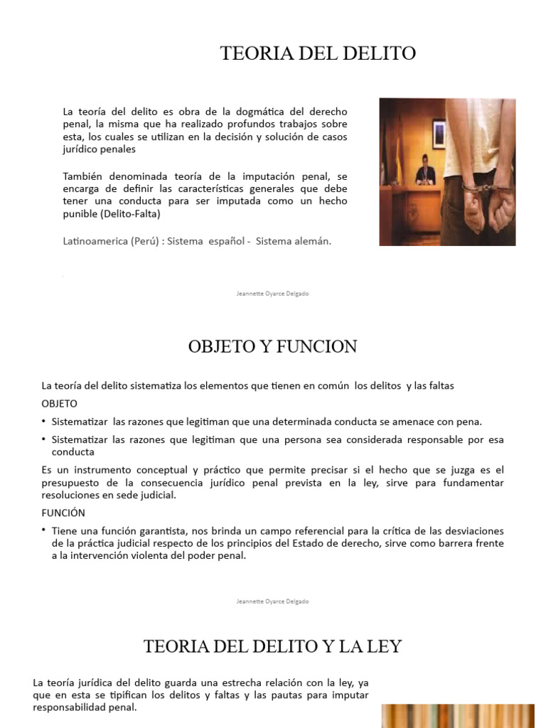 1 Teoria Del Delito | PDF | Derecho penal | Ley común