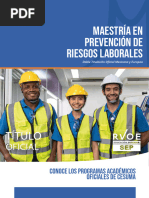 Maestría Oficial en Prevención de Riesgos Laborales