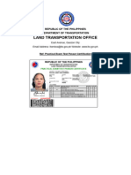 Land Transportation Office: Republic of The Philippines Department of Transportation