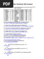 Mysql Worksheets With Answers