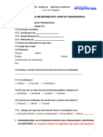 Roteiro de Entrevista Com O/A Pedagogo/A