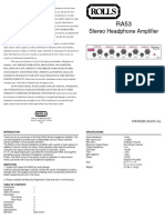 Rolls RA53 Headphone Amp Manual & Schematic