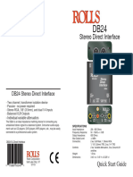 Rolls DB24 Stereo DI Manual & Schematic