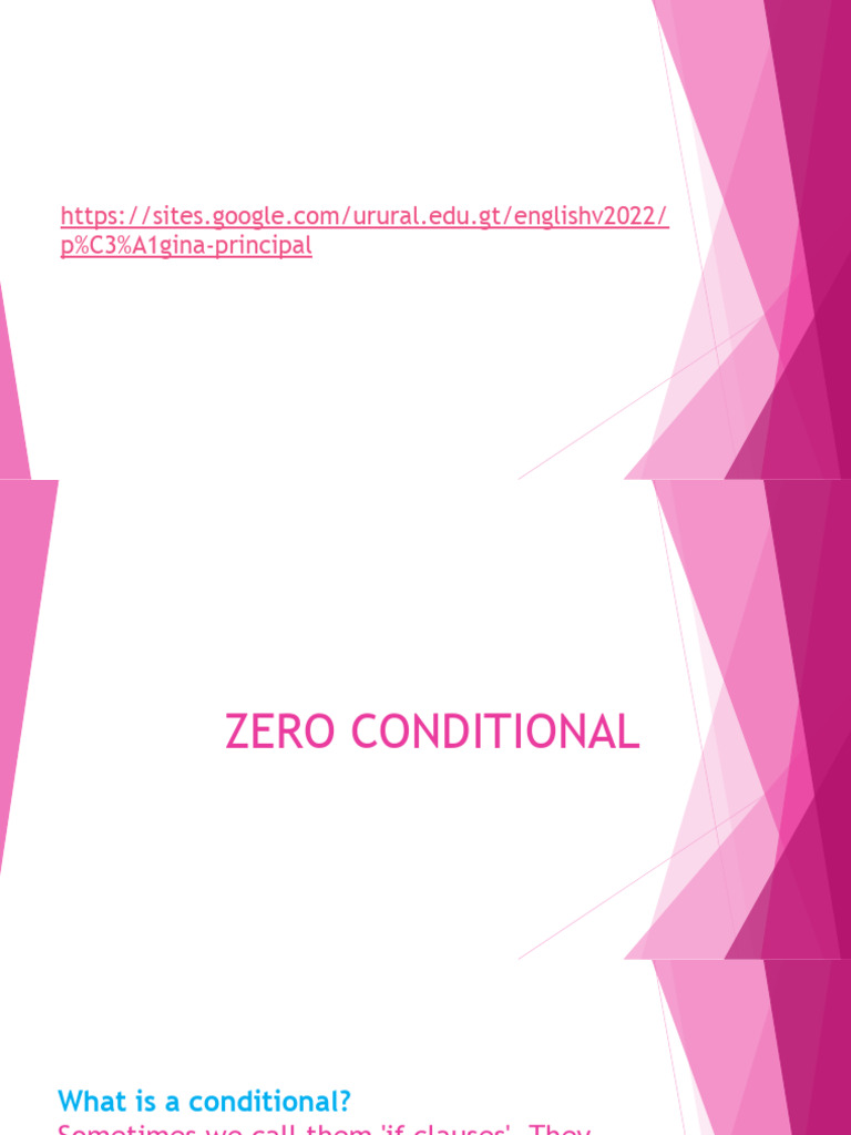 Understanding Zero Conditional Sentences | PDF | Wellness