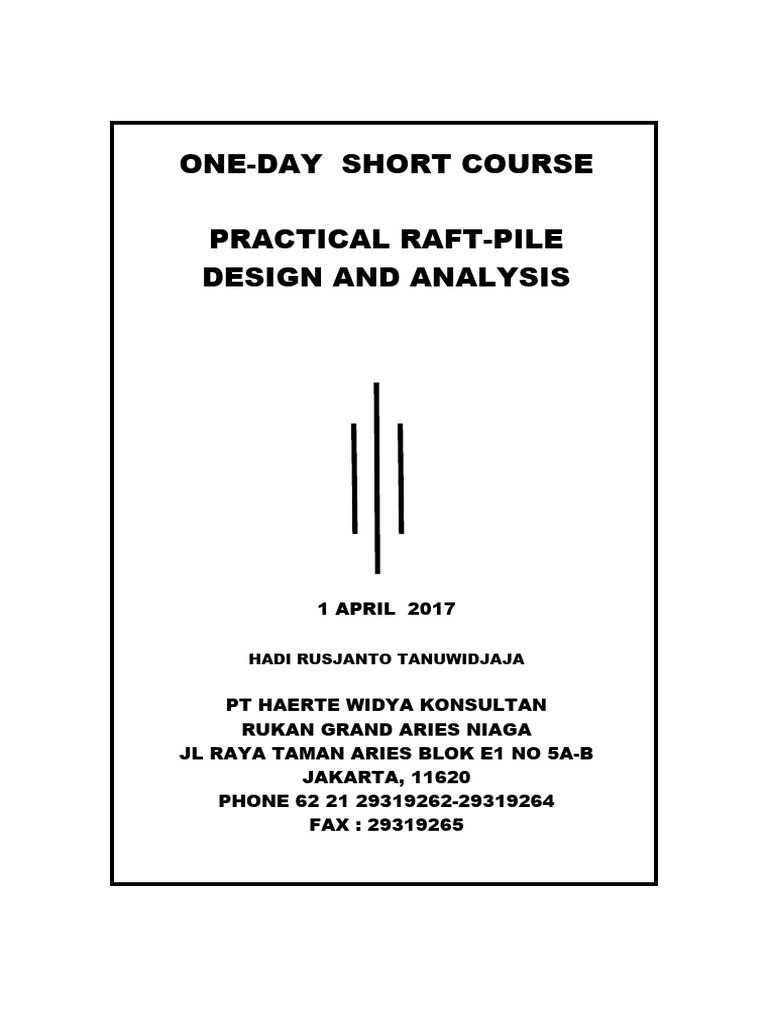 Desain dan Analisis Pondasi Rakit-Tiang | PDF