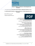 A saúde mental de homens e mulheres professores: revisão integrativa da literatura The mental health of men and women teachers: integrative literature review