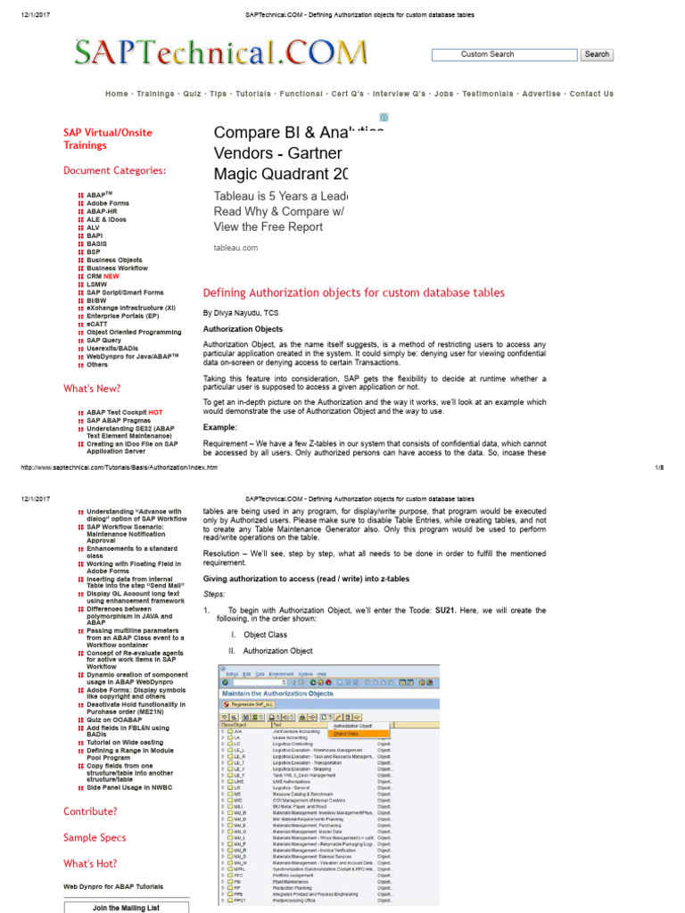 Authorization Objects | PDF | Databases | Object (Computer Science)