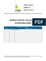 Manual para Cálculo de Alcantarillado